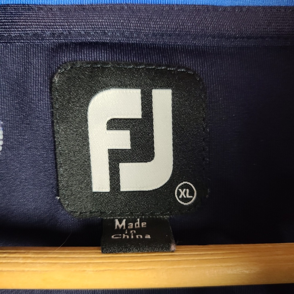 Footjoy 1/4 Zip Men's XL Blue Pullover Performance Golf Stretch - Picture 4 of 7